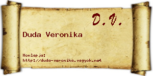Duda Veronika névjegykártya